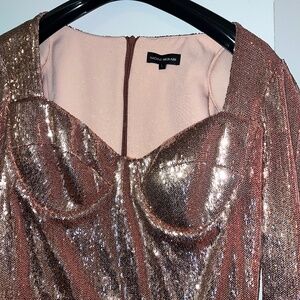 NADINE MERABI Dress [Rose Gold]